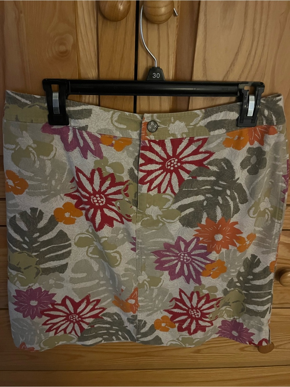 So blue Floral beige pink green skirt. Size 10